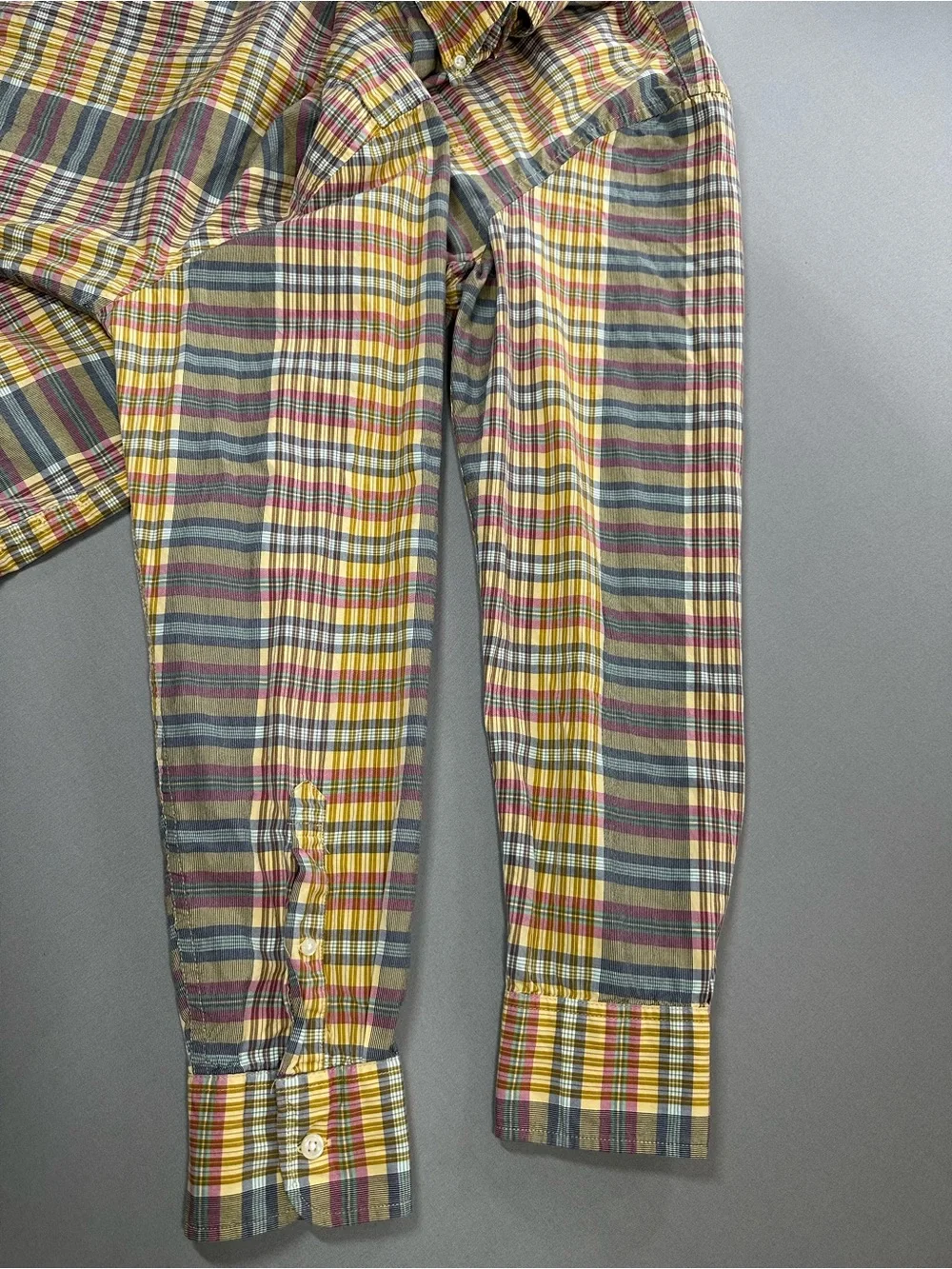 J Crew Secret Wash Classic Button Down Shirt, Plaid - Mens Large